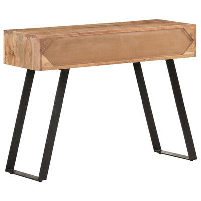 Konsolipöytä 100x35x76 cm täysi akaasiapuu elävillä reunoilla
