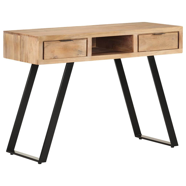 Työpöytä 107x45x79 cm täysi akaasiapuu elävillä reunoilla