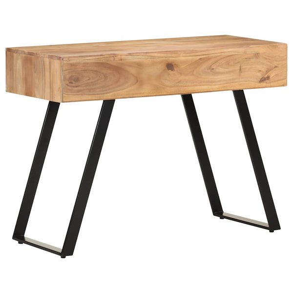 Työpöytä 107x45x79 cm täysi akaasiapuu elävillä reunoilla