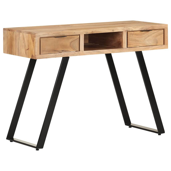 Työpöytä 107x45x79 cm täysi akaasiapuu elävillä reunoilla