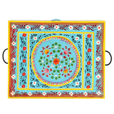 Käsinmaalattu säilytyslaatikko Borea 50x40x40cm (mangopuu)