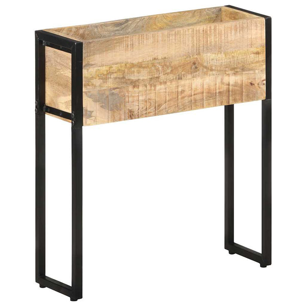 Kukkalaatikko 60x20x68 cm karkea mangopuu