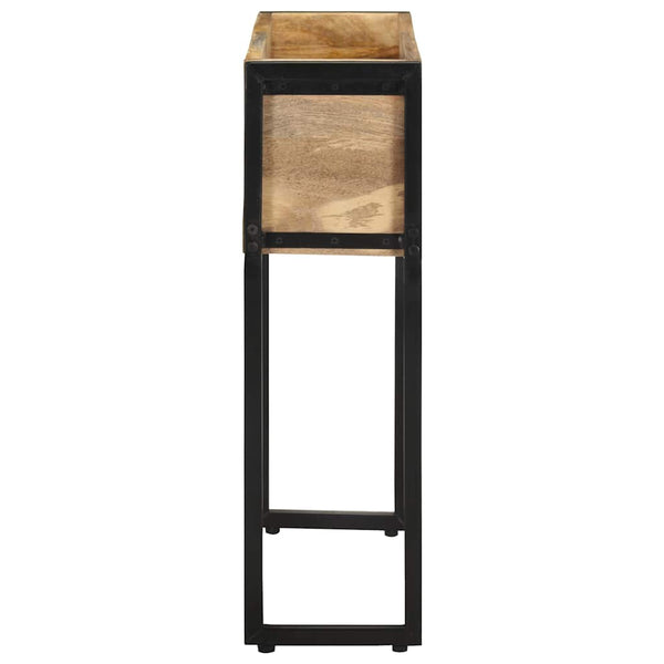 Kukkalaatikko 60x20x68 cm karkea mangopuu