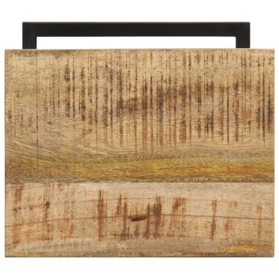 Sivupöydät 2 kpl 31,5x24,5x64,5 cm karkea mangopuu