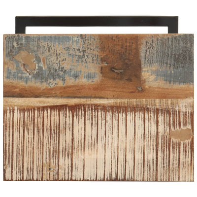 Sivupöydät 2 kpl 31,5x24,5x64,5 cm kierrätetty täyspuu