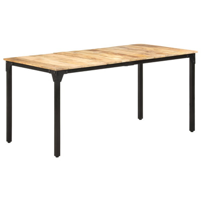 Ruokapöytä 160x80x76 cm karkea mangopuu
