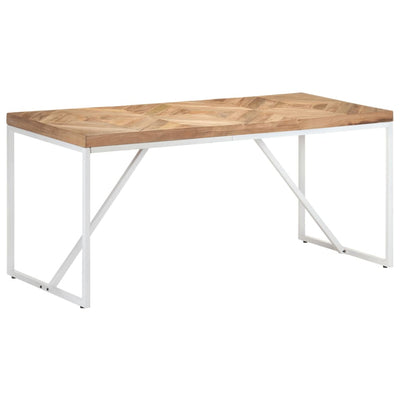 Ruokapöytä 160x70x76 cm täysi akaasia- ja mangopuu