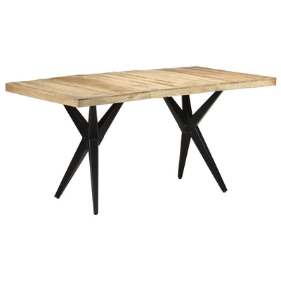 Ruokapöytä 160x80x76 cm karkea mangopuu