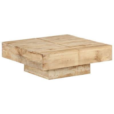 Sohvapöytä 80x80x28 cm täysi mangopuu