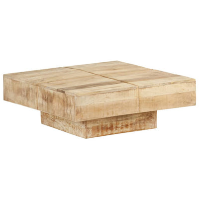 Sohvapöytä 80x80x28 cm täysi mangopuu