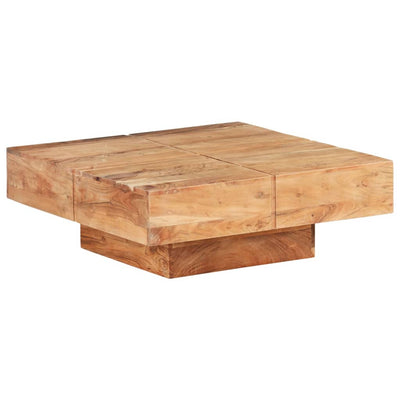 Sohvapöytä 80x80x28 cm täysi akaasiapuu