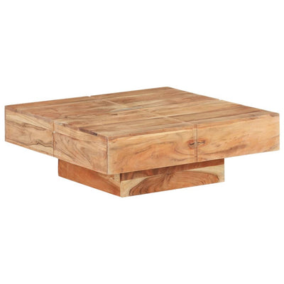 Sohvapöytä 80x80x28 cm täysi akaasiapuu