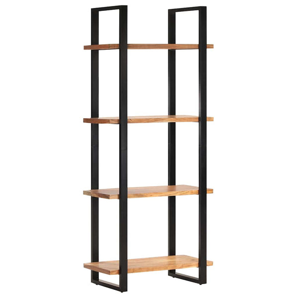 Kirjahylly 4 tasoa 80x40x180 cm täysi akaasiapuu