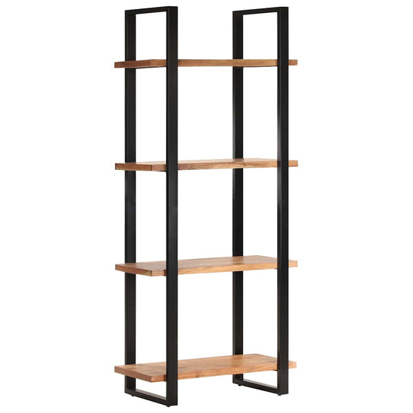 Kirjahylly 4 tasoa 80x40x180 cm täysi akaasiapuu