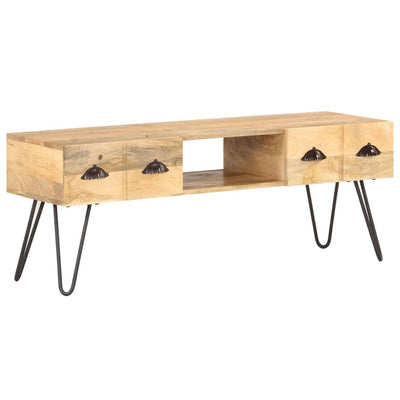 TV-taso 120x35x45 cm täysi mangopuu