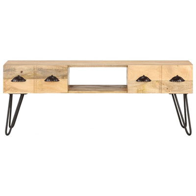 TV-taso 120x35x45 cm täysi mangopuu