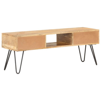 TV-taso 120x35x45 cm täysi mangopuu