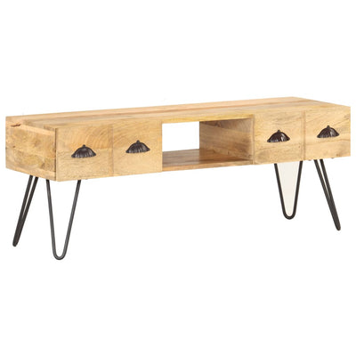 TV-taso 120x35x45 cm täysi mangopuu