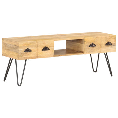 TV-taso 120x35x45 cm täysi mangopuu