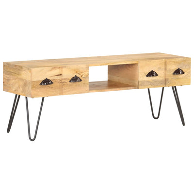 TV-taso 120x35x45 cm täysi mangopuu