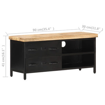 TV-taso 90x30x41 cm karkea mangopuu