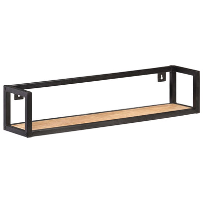 Seinähyllyt 2 kpl 80 cm karkea mangopuu