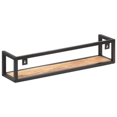 Seinähyllyt 2 kpl 80 cm karkea mangopuu