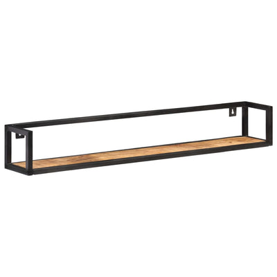 Seinähyllyt 2 kpl 120 cm karkea mangopuu