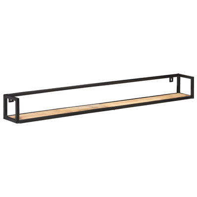 Seinähyllyt 2 kpl 160 cm karkea mangopuu