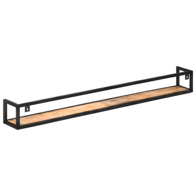 Seinähyllyt 2 kpl 160 cm karkea mangopuu
