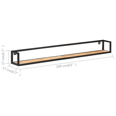 Seinähyllyt 2 kpl 160 cm täysi akaasiapuu