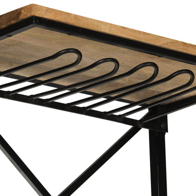 Keltainen traktoriviinikaappi Siduta 49x31x172cm (mangopuu)