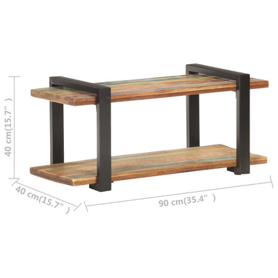 TV-taso 90x40x40 cm täysi kierrätetty puu