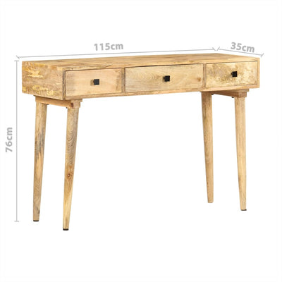 Konsolipöytä 115x35x76 cm täysi mangopuu