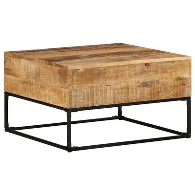 Sohvapöytä 68x68x41 cm karkea mangopuu