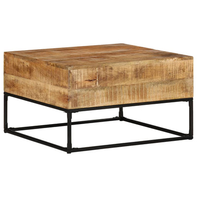 Sohvapöytä 68x68x41 cm karkea mangopuu