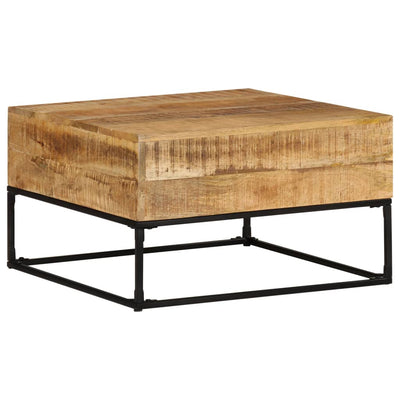 Sohvapöytä 68x68x41 cm karkea mangopuu