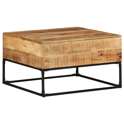 Sohvapöytä 68x68x41 cm karkea mangopuu