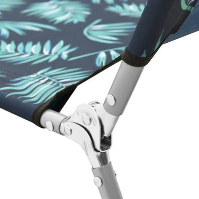 Kokoontaitettava aurinkotuoli Rogzana (teräs ja kangas lehtikuvio)