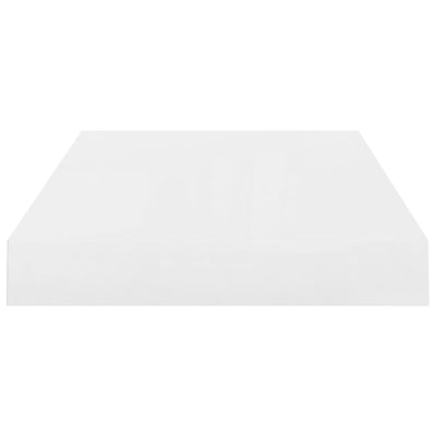 Kelluvat seinähyllyt 4 kpl korkeakiilto valk. 40x23x3,8 cm MDF