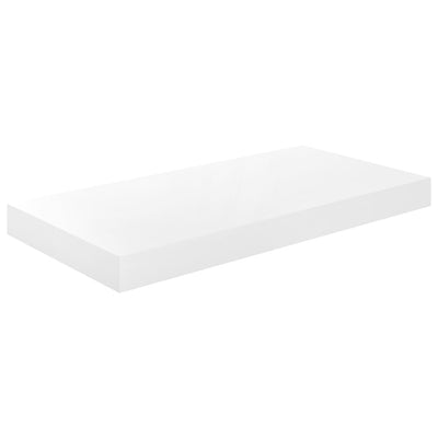 Kelluvat seinähyllyt 4 kpl korkeakiilto valk. 50x23x3,8 cm MDF