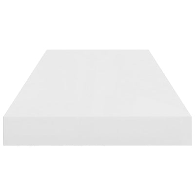 Kelluvat seinähyllyt 4 kpl korkeakiilto valk 60x23,5x3,8 cm MDF