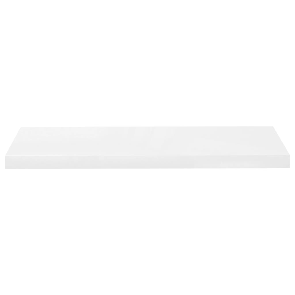 Korkeakiilto valk kelluvat seinähyllyt Chan 80x23,5x3,8cm (4 kpl mdf)