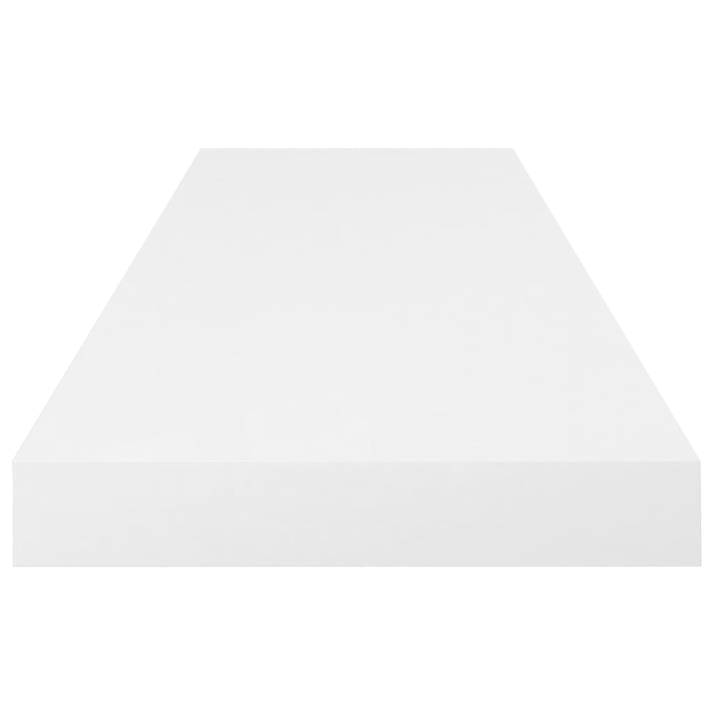 Korkeakiilto valk kelluvat seinähyllyt Chan 80x23,5x3,8cm (4 kpl mdf)