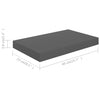 Harmaa kelluvat seinähyllyt Chan 40x23x3,8cm (2 kpl korkeakiilto mdf)