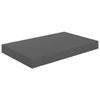Harmaa kelluvat seinähyllyt Chan 40x23x3,8cm (4kpl korkeakiilto mdf)