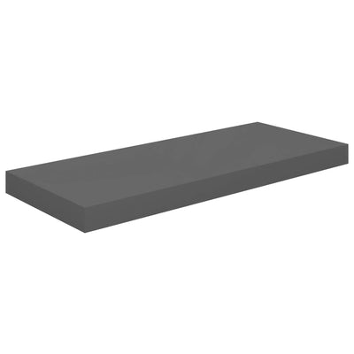 Kelluvat seinähyllyt 2kpl kork.kiilto harmaa 60x23,5x3,8cm MDF