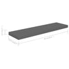 Kelluvat seinähyllyt 4kpl korkeakiilto harmaa 90x23,5x3,8cm MDF