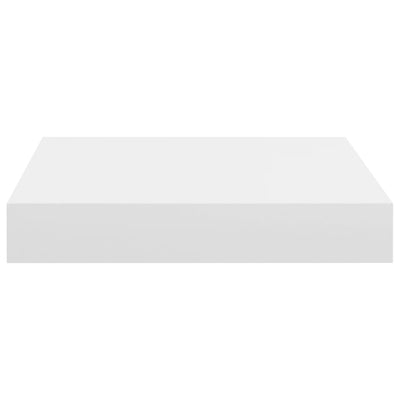 Kelluvat seinähyllyt 2kpl valkoinen 23x23,5x3,8 cm MDF