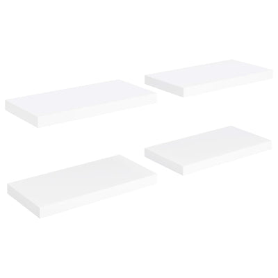 Kelluvat seinähyllyt kpl valkoinen 50x23x3,8 cm MDF